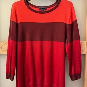 Lands' End Women's Bold Red and Maroon Sweater